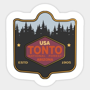 Tonto National Forest Vintage Look Sticker